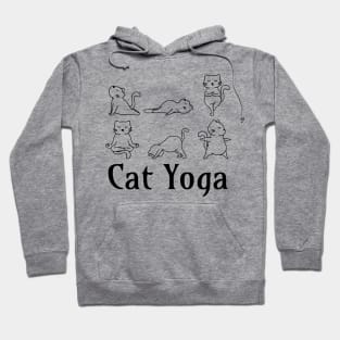 Cute Cat Yoga Poses design Hoodie